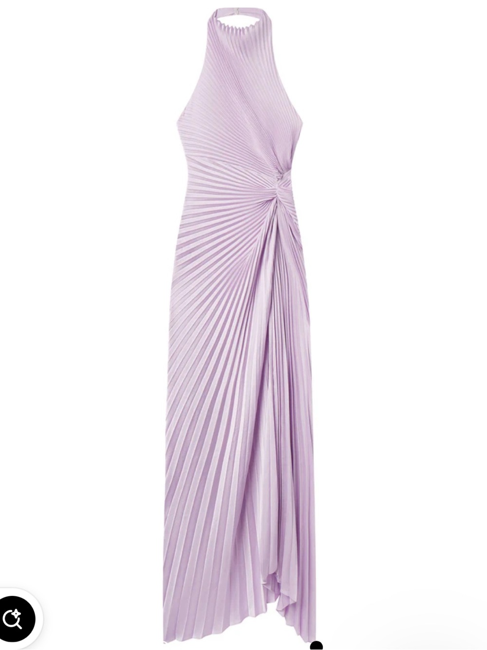 NWOT A.L.C. Romy Pleated Satin Gown in Lilac - Picture 5 of 10